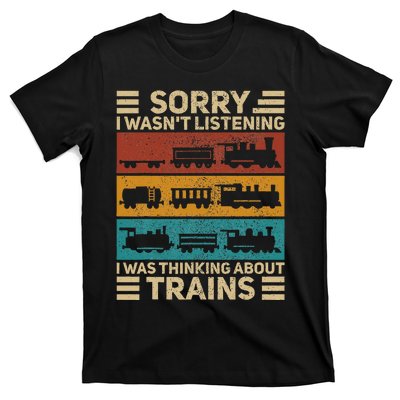 Retro Wagon Train Lover Model Railroad Conductor T-Shirt