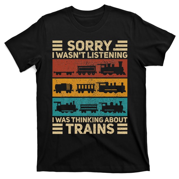 Retro Wagon Train Lover Model Railroad Conductor T-Shirt