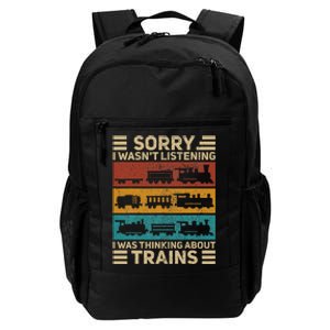 Retro Wagon Train Lover Model Railroad Conductor Daily Commute Backpack