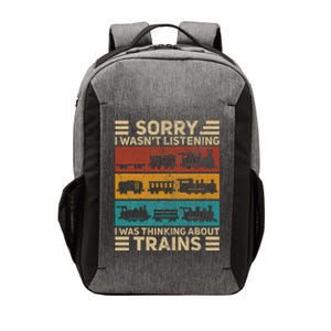 Retro Wagon Train Lover Model Railroad Conductor Vector Backpack