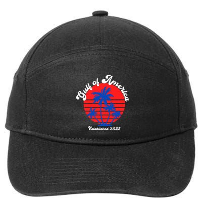 Retro Welcome To Americas Gulf Trump Mexico America 2025 7-Panel Snapback Hat