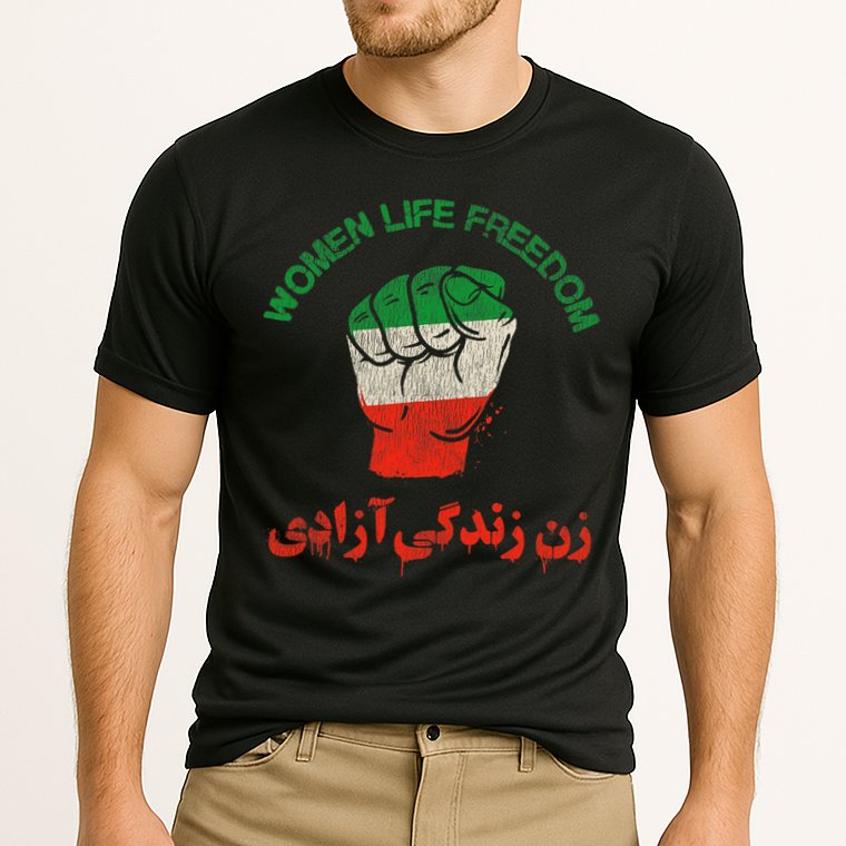 RISE WITH THE WOMEN OF IRAN Women Life Freedom Cooling Performance Crew T-Shirt