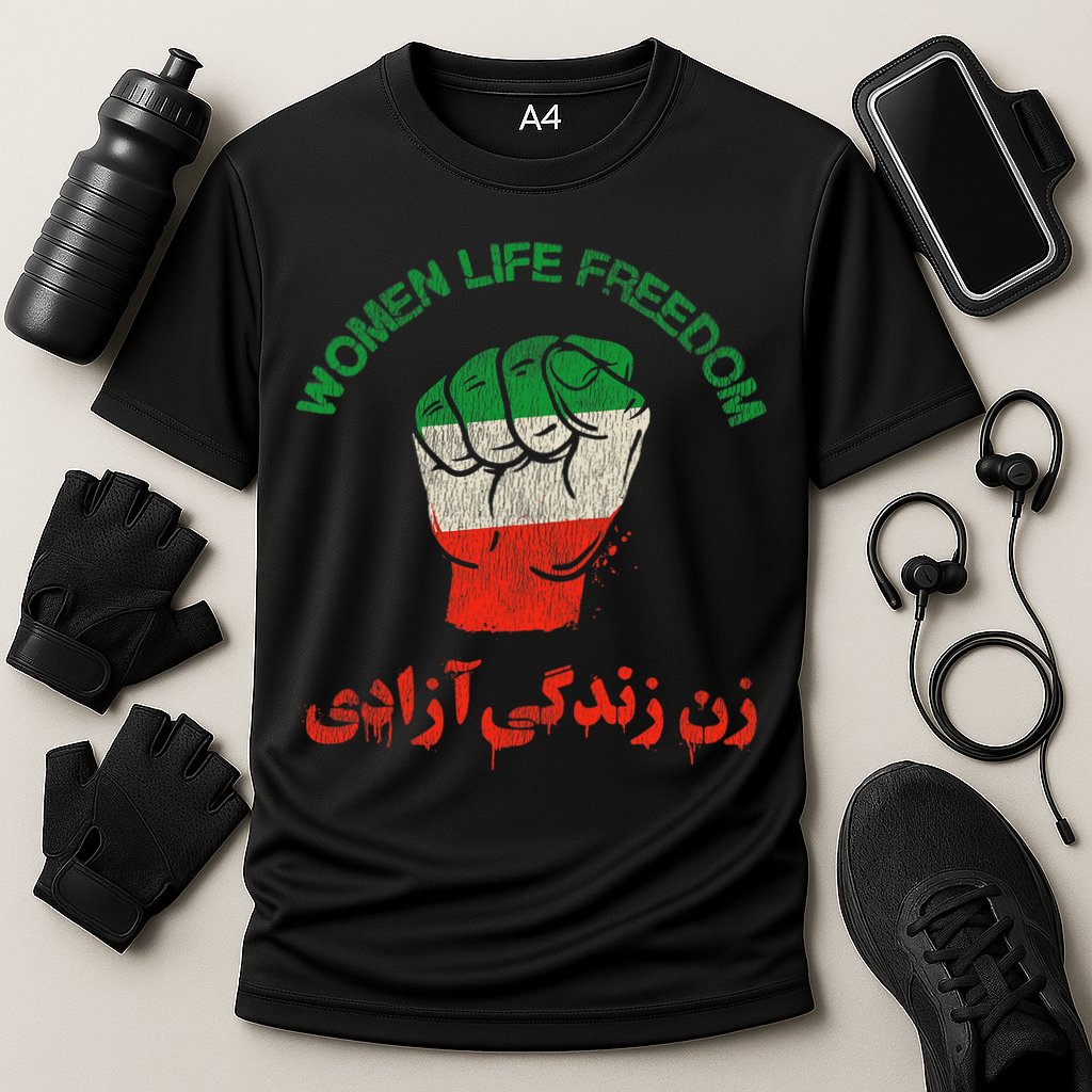 RISE WITH THE WOMEN OF IRAN Women Life Freedom Cooling Performance Crew T-Shirt
