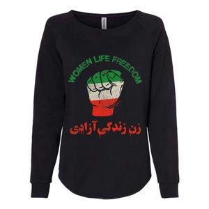 RISE WITH THE WOMEN OF IRAN Women Life Freedom Womens California Wash Sweatshirt