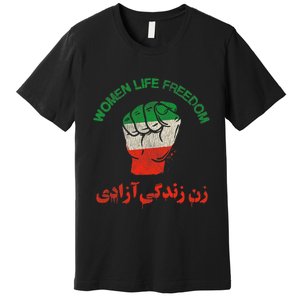 RISE WITH THE WOMEN OF IRAN Women Life Freedom Premium T-Shirt