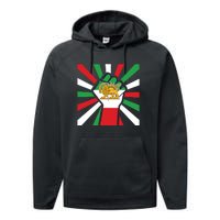 Rise With The Women Of Iran Women Life Freedom Mahsaamini Iranian Flag Fist Performance Fleece Hoodie