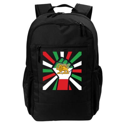 Rise With The Women Of Iran Women Life Freedom Mahsaamini Iranian Flag Fist Daily Commute Backpack