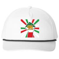 Rise With The Women Of Iran Women Life Freedom Mahsaamini Iranian Flag Fist Snapback Five-Panel Rope Hat