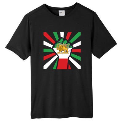 Rise With The Women Of Iran Women Life Freedom Mahsaamini Iranian Flag Fist Tall Fusion ChromaSoft Performance T-Shirt