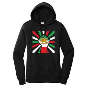 Rise With The Women Of Iran Women Life Freedom Mahsaamini Iranian Flag Fist Women's Pullover Hoodie