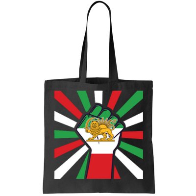 Rise With The Women Of Iran Women Life Freedom Mahsaamini Iranian Flag Fist Tote Bag