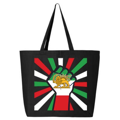 Rise With The Women Of Iran Women Life Freedom Mahsaamini Iranian Flag Fist 25L Jumbo Tote