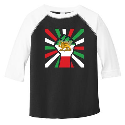 Rise With The Women Of Iran Women Life Freedom Mahsaamini Iranian Flag Fist Toddler Fine Jersey T-Shirt