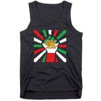 Rise With The Women Of Iran Women Life Freedom Mahsaamini Iranian Flag Fist Tank Top