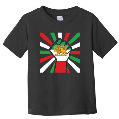 Rise With The Women Of Iran Women Life Freedom Mahsaamini Iranian Flag Fist Toddler T-Shirt