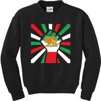 Rise With The Women Of Iran Women Life Freedom Mahsaamini Iranian Flag Fist Kids Sweatshirt