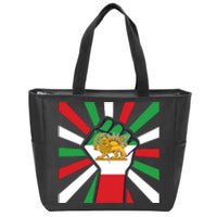 Rise With The Women Of Iran Women Life Freedom Mahsaamini Iranian Flag Fist Zip Tote Bag