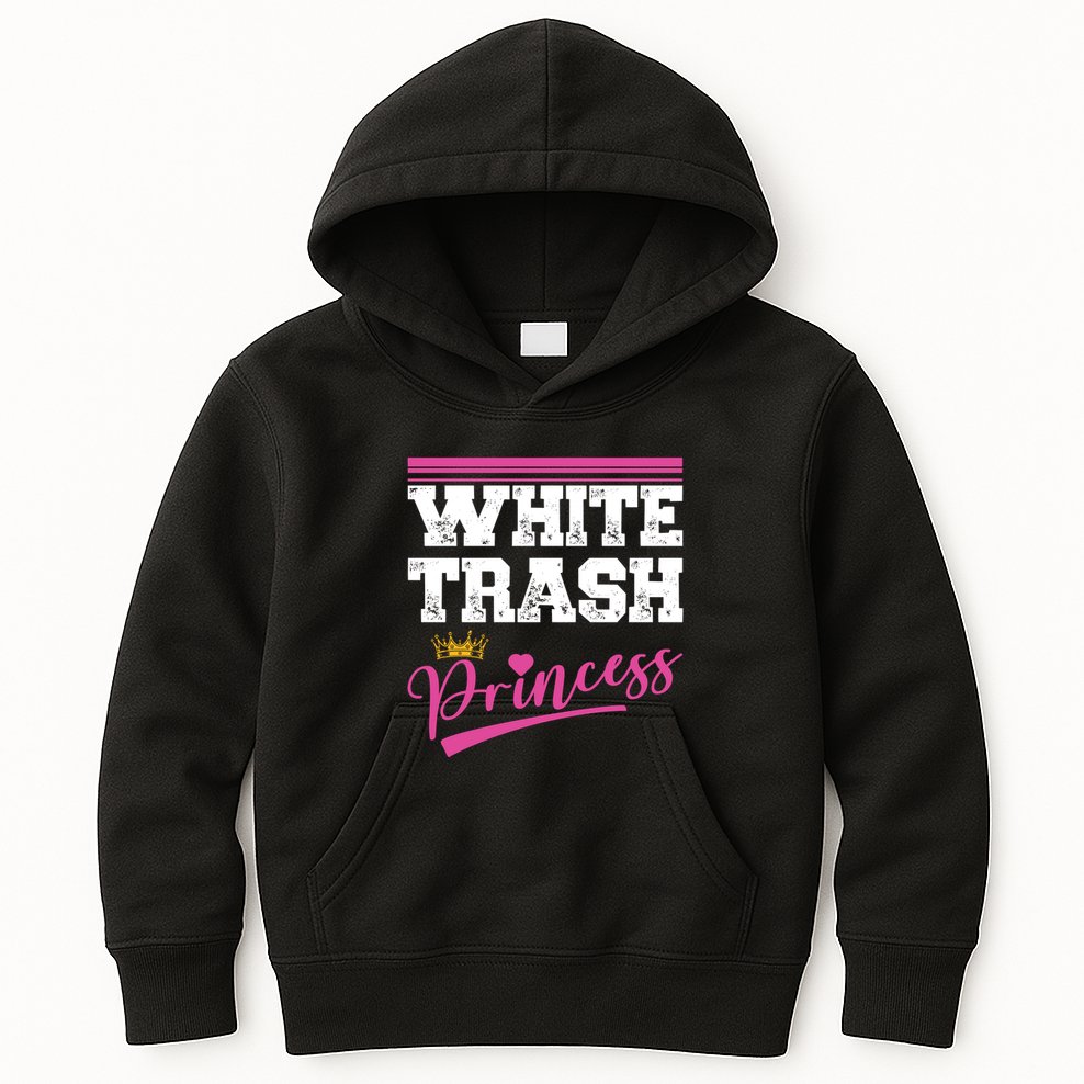 Redneck White Trash Princess Kids Hoodie