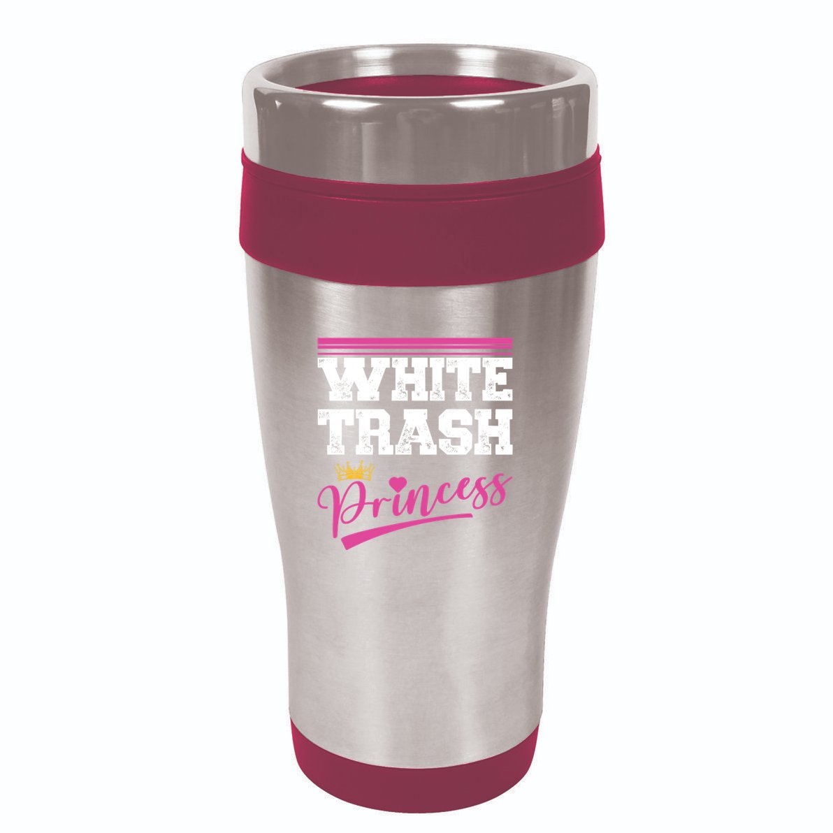 Redneck White Trash Princess 16oz Travel Tumbler