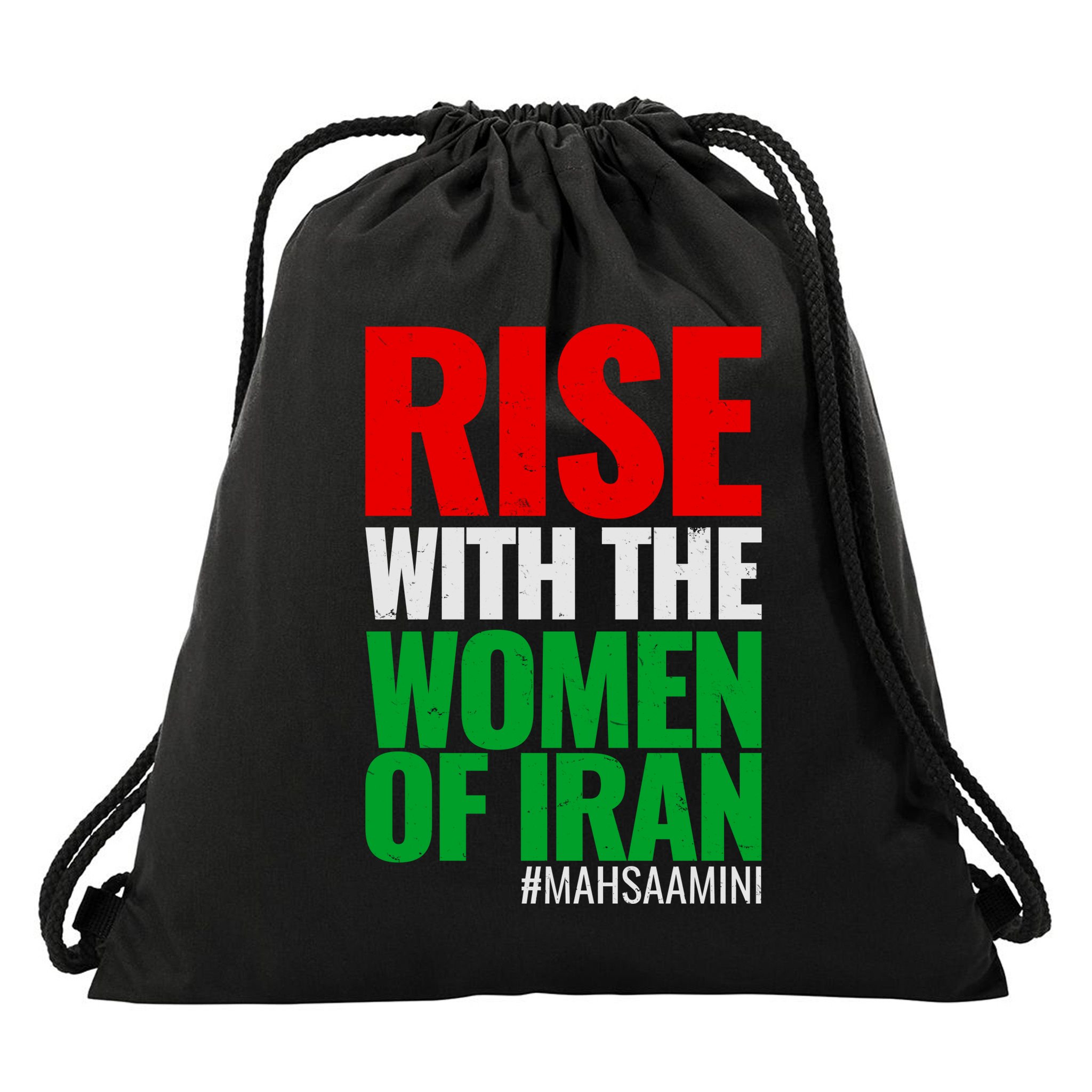 Rise With The Women Of Iran #Mahsa Amini Drawstring Bag