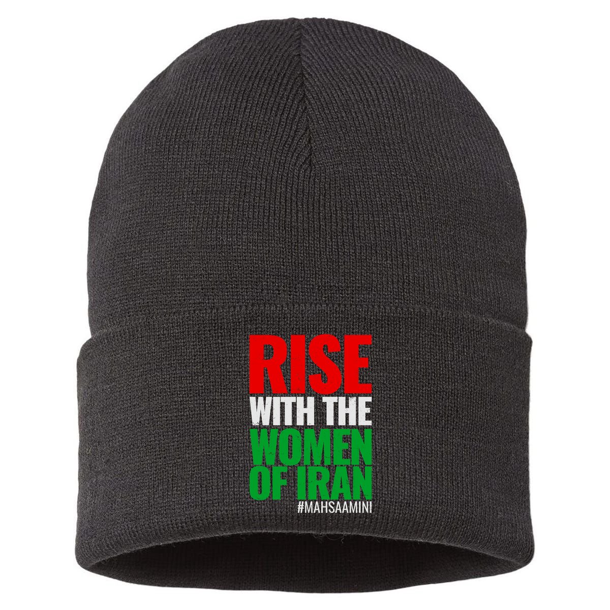 Rise With The Women Of Iran #Mahsa Amini Sustainable Knit Beanie