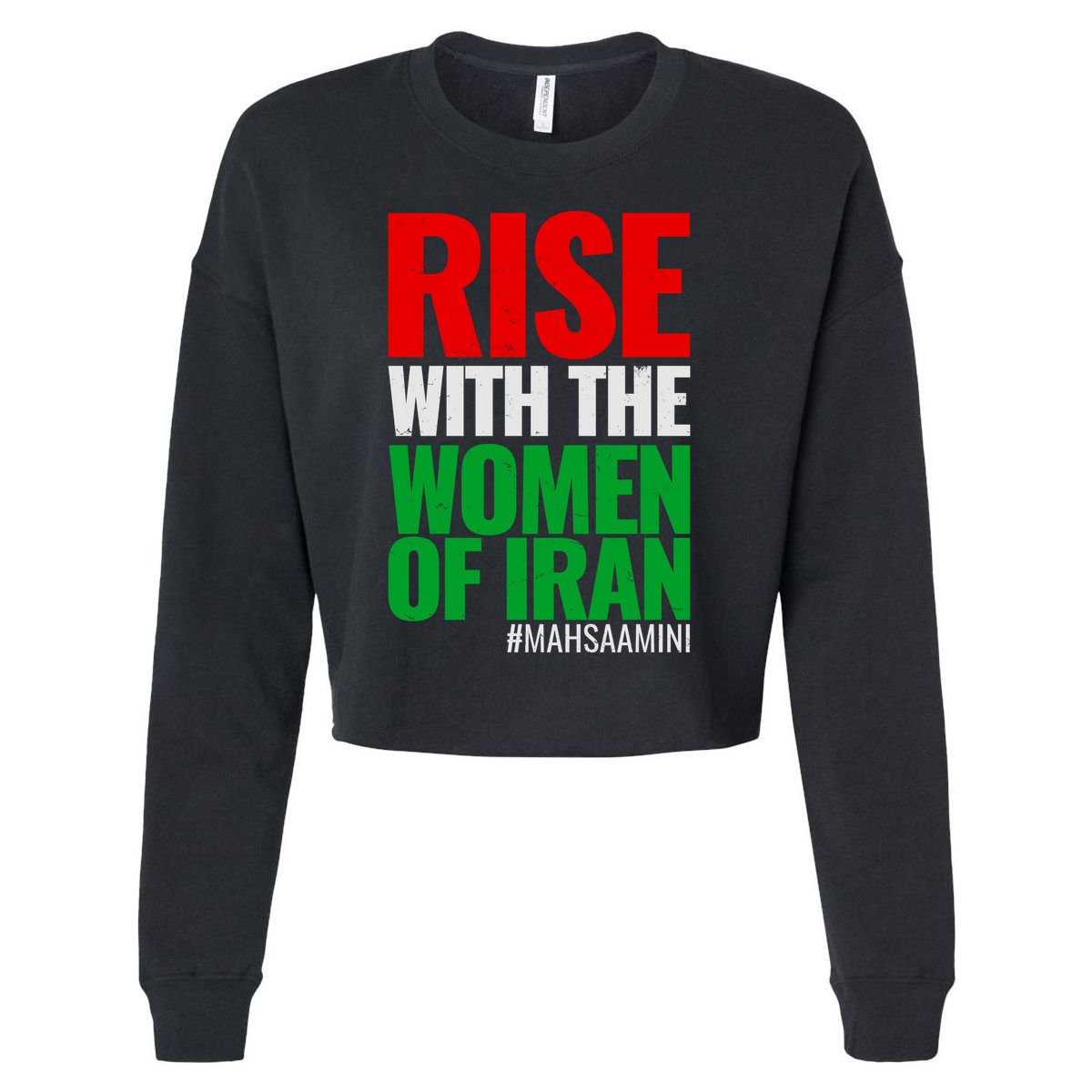 Rise With The Women Of Iran #Mahsa Amini Cropped Pullover Crew