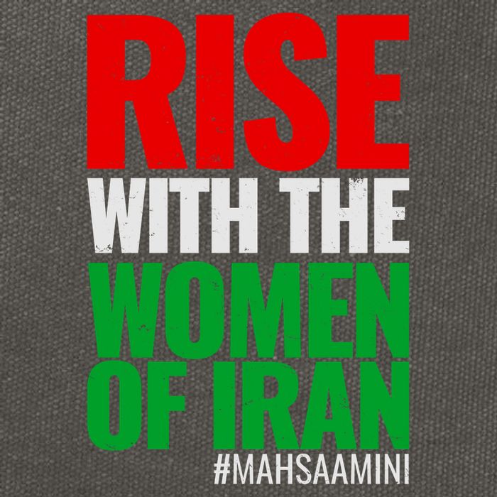 Rise With The Women Of Iran #Mahsa Amini Cotton Canvas Backpack