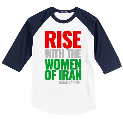 Rise With The Women Of Iran #Mahsa Amini Baseball Sleeve Shirt