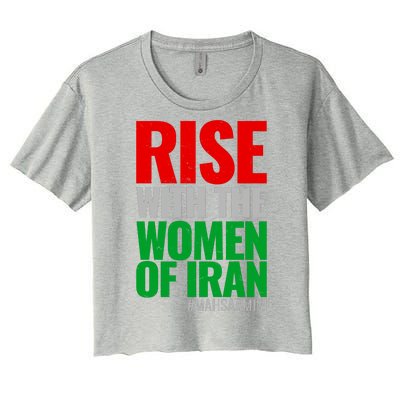 Rise With The Women Of Iran #Mahsa Amini Women's Crop Top Tee