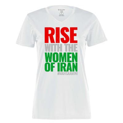 Rise With The Women Of Iran #Mahsa Amini Women's Momentum V-Neck T-Shirt