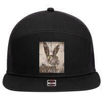 Retro Who The Fck Is Alice Funny Rabbit 7 Panel Mesh Trucker Snapback Hat
