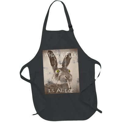 Retro Who The Fck Is Alice Funny Rabbit Apron