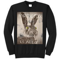 Retro Who The Fck Is Alice Funny Rabbit Sweatshirt