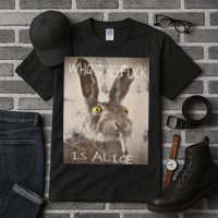 Retro Who The Fck Is Alice Funny Rabbit Tall T-Shirt