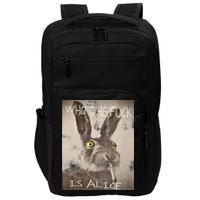 Retro Who The Fck Is Alice Funny Rabbit Impact Tech Backpack