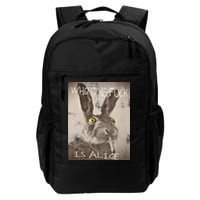 Retro Who The Fck Is Alice Funny Rabbit Backpack