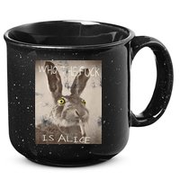 Retro Who The Fck Is Alice Funny Rabbit 15oz Campfire Ceramic Mug