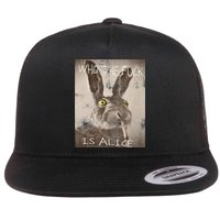 Retro Who The Fck Is Alice Funny Rabbit Flat Bill Trucker Hat