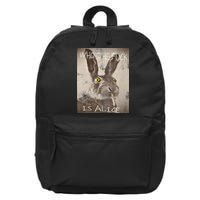 Retro Who The Fck Is Alice Funny Rabbit 16 in Basic Backpack