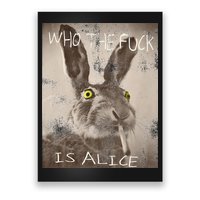 Retro Who The Fck Is Alice Funny Rabbit Poster
