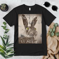 Retro Who The Fck Is Alice Funny Rabbit Premium T-Shirt