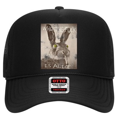 Retro Who The Fck Is Alice Funny Rabbit Hat