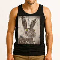 Retro Who The Fck Is Alice Funny Rabbit Tank Top