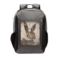 Retro Who The Fck Is Alice Funny Rabbit Vector Backpack