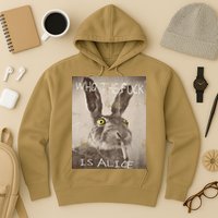 Retro Who The Fck Is Alice Funny Rabbit Hoodie