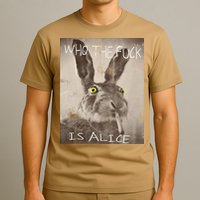 Retro Who The Fck Is Alice Funny Rabbit T-Shirt