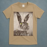 Retro Who The Fck Is Alice Funny Rabbit T-Shirt