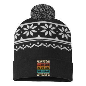 Retro Wagon Train Lover Model Railroad Conductor USA-Made Snowflake Beanie