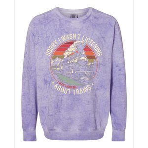 Retro Wagon Train Lover Model Railroad Conductor Funny Train Colorblast Crewneck Sweatshirt