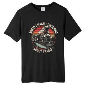 Retro Wagon Train Lover Model Railroad Conductor Funny Train Tall Fusion ChromaSoft Performance T-Shirt